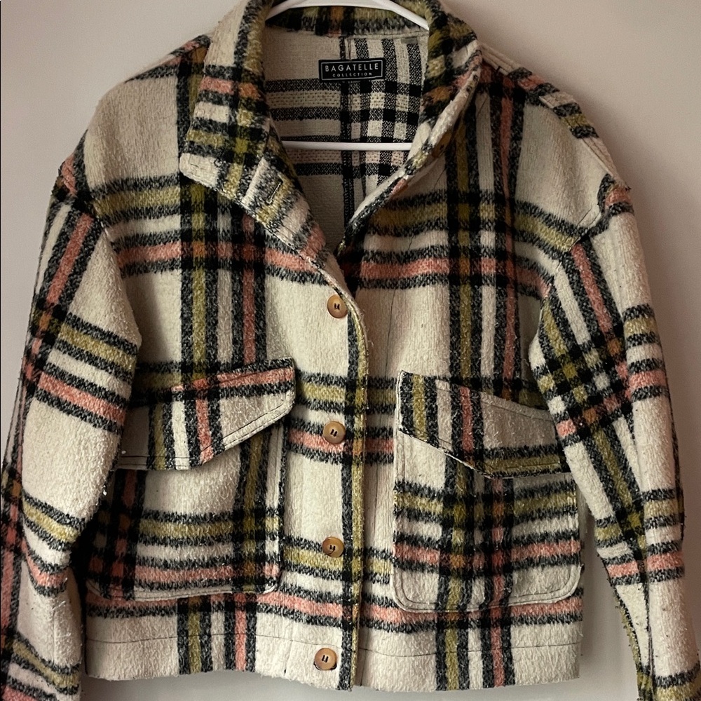 Bagatelle Teddy Jacket - Cream, Black, Pink